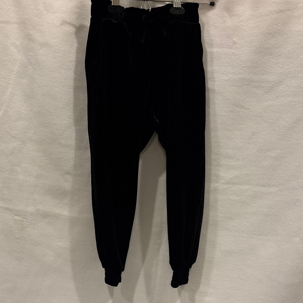 Stylish Black Girl’s Velvet Joggers